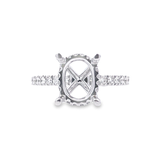 White Gold Halo Engagement Ring