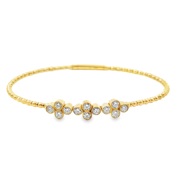 Yellow Gold Diamond Bangle Bracelet