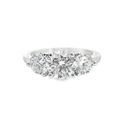 Lab Grown Diamond White Gold Three Stone Engagement Ring