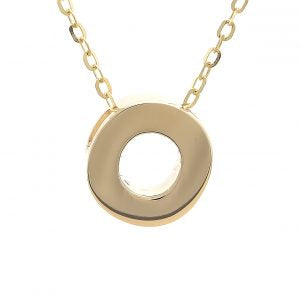 Yellow Gold Initial Necklace