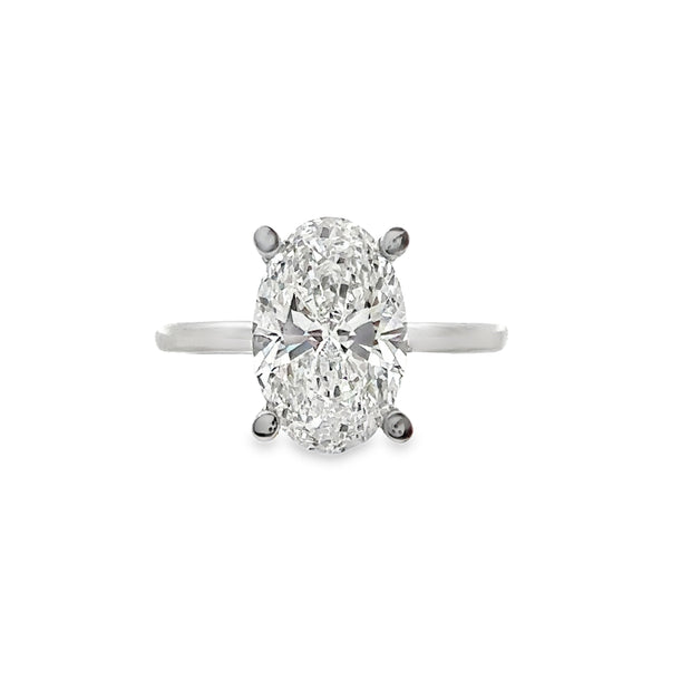 Lab Grown Oval Shape Platinum Diamond Tacori Engagement Ring