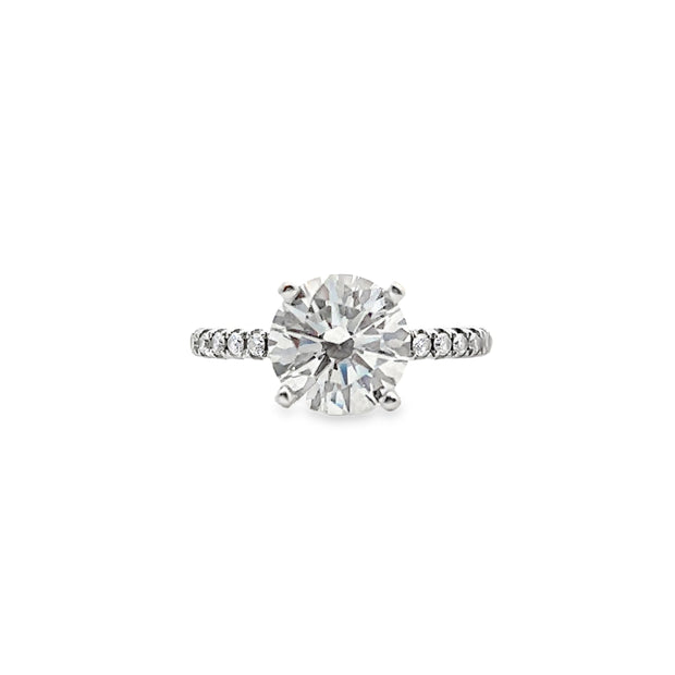 Lab Grown Whte Gold Diamond Engagement Ring