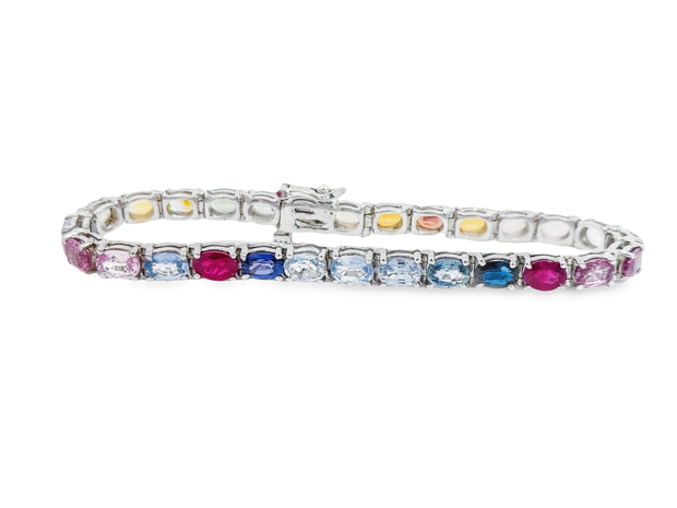 Sapphire and Diamond Bracelet - KGB162 – Jack Kelége | Diamond Engagement  Rings, Wedding Rings, and Fine Jewelry