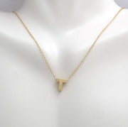 Yellow Gold Initial Necklace