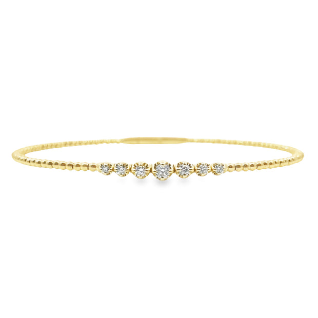 Yellow Gold Diamond Bangle Bracelet