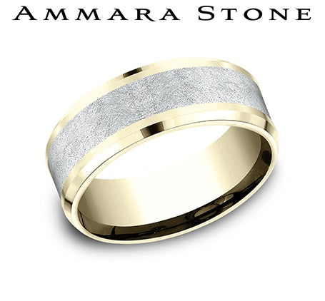 Benchmark Yellow/White Gold Men's Wedding Band