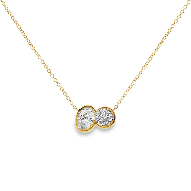 Lab Grown Yellow Gold Diamond Necklace