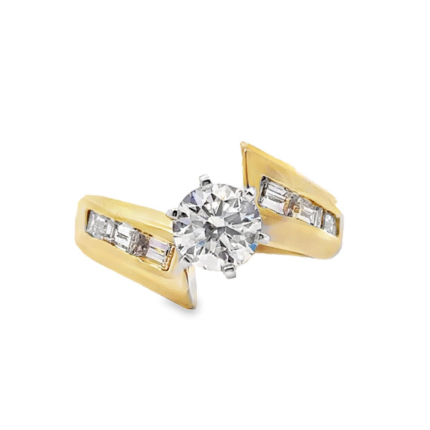 Lab Grown Yellow Gold Diamond Engagement Ring