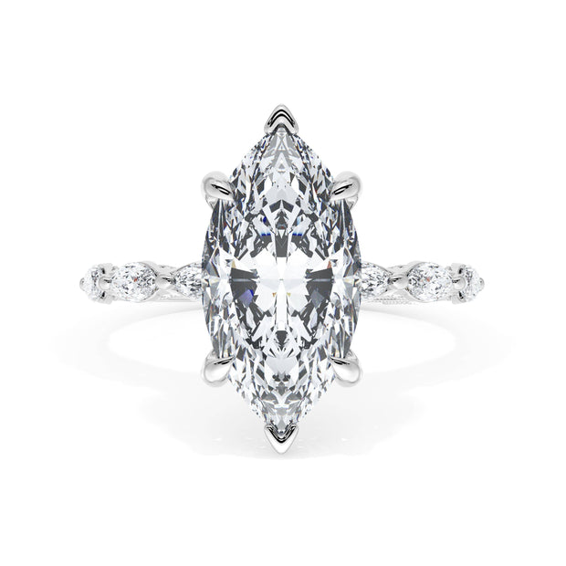 Lab Grown Marquise Cut Platinum Diamond Tacori Engagement Ring