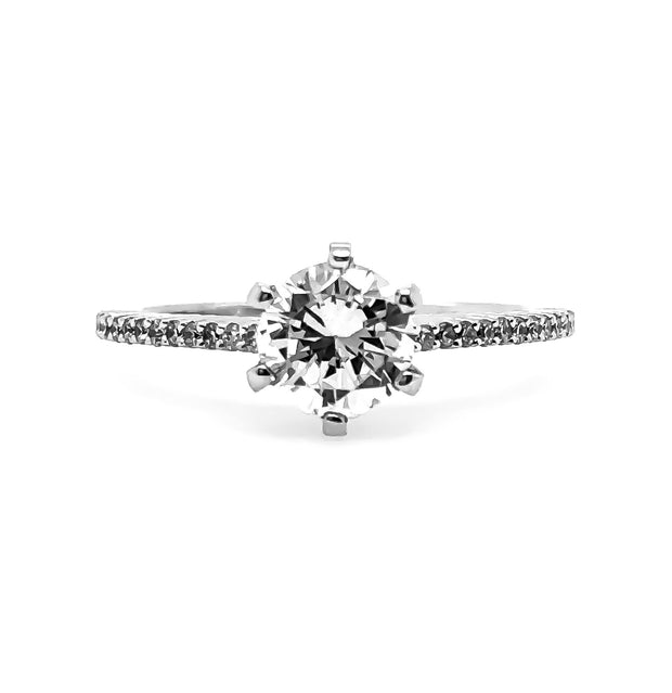 White Gold Diamond Engagement Ring