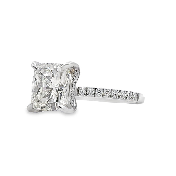 Forevermark White Gold Cushion Cut Diamond Engagement Ring