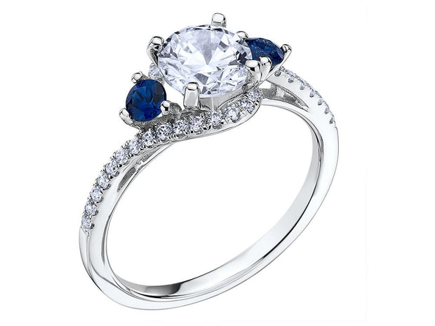 Scott Kay Sapphire and Diamond Engagement Ring