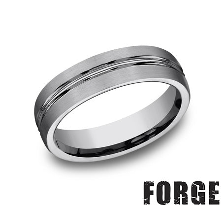 Benchmark Tungsten Men's Wedding Band