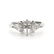 White Gold Three Stone Engagement Ring