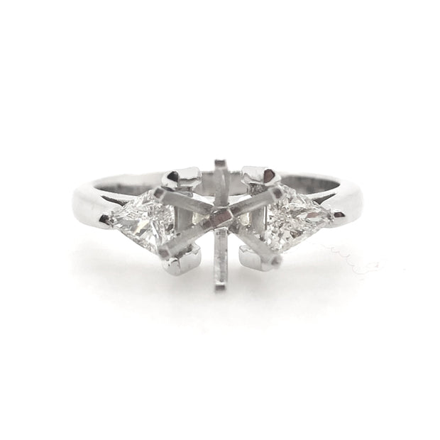 White Gold Three Stone Engagement Ring