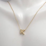 Yellow Gold Initial Necklace