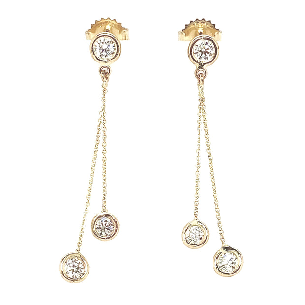 Forevermark Yellow Gold Diamond Dangle Earrings