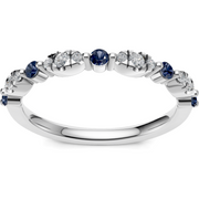 IMAGINE Sapphire and Diamond Wedding Band