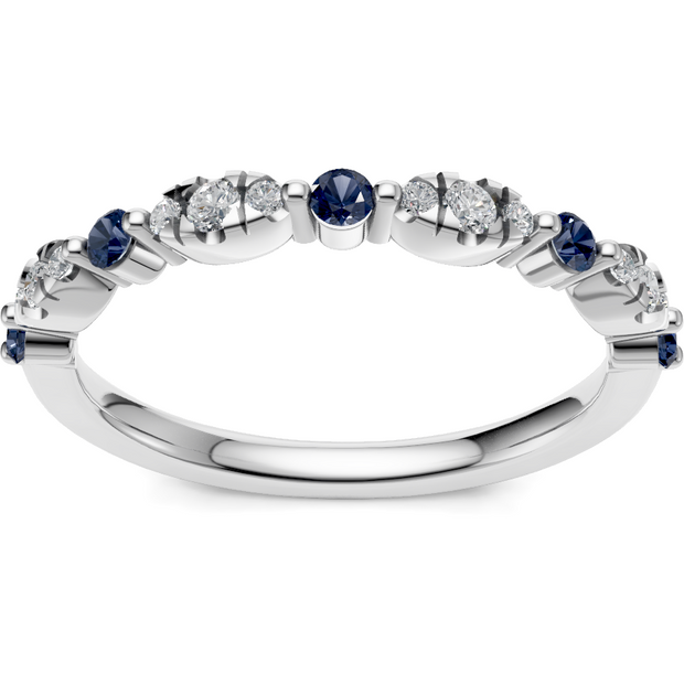IMAGINE Sapphire and Diamond Wedding Band