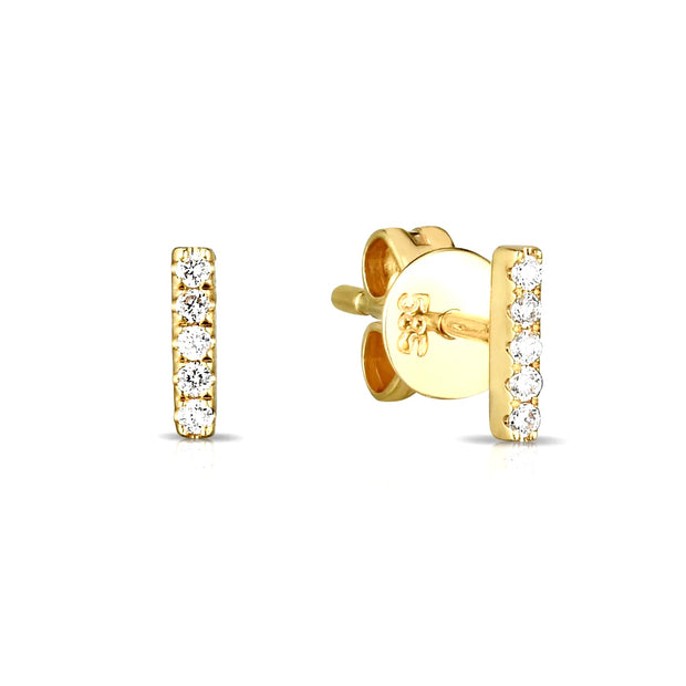 Yellow Gold Diamond Fashion Stud Earrings