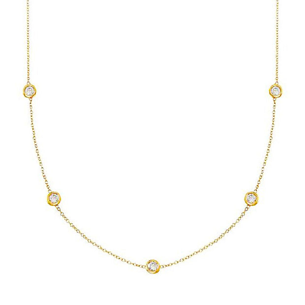 Forevermark 0.96 Cttw. Yellow Gold Diamonds By The Yard Necklace