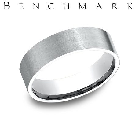 Benchmark Platinum Men's Wedding Band