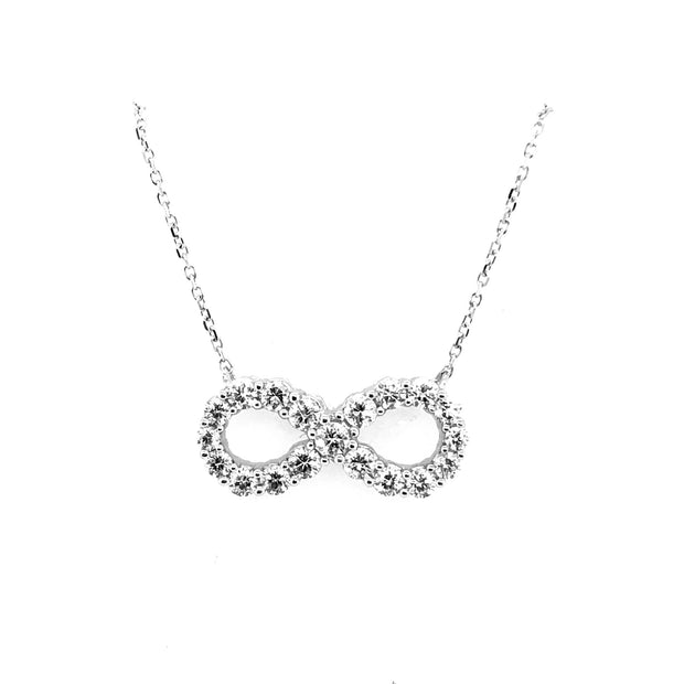 White Gold Diamond Infinty Necklace