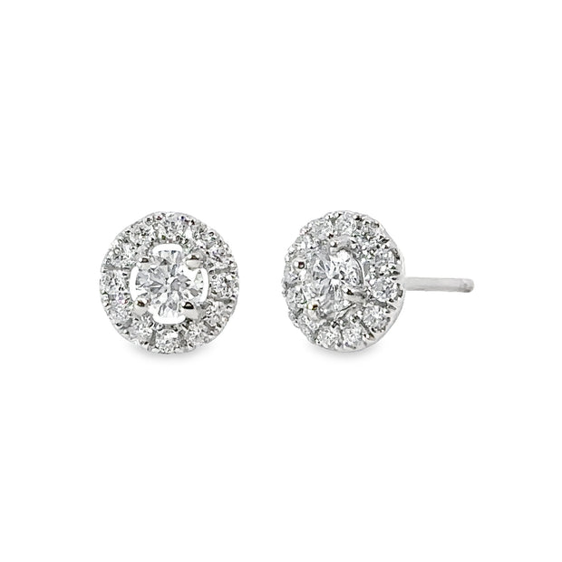 Forevermark White Gold Diamond Halo Earrings