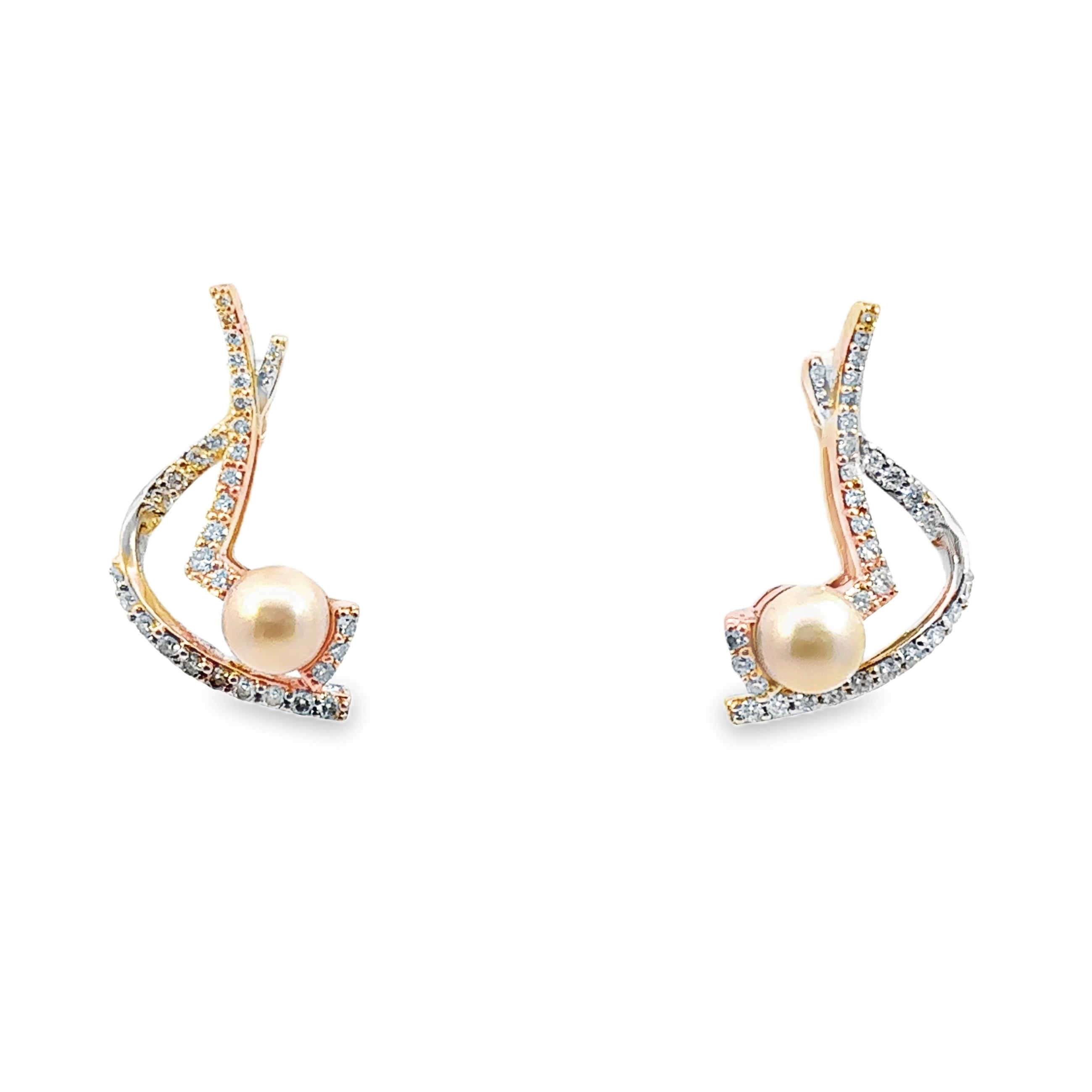 [LLOYD] 韓国アクセ☆Hammer texture pearl drop G&S earrings Pearl Earrings – Padis Jewelry