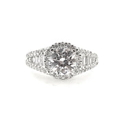 White Gold Halo Engagement Ring