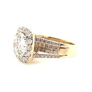 Yellow Gold Halo Engagement Ring