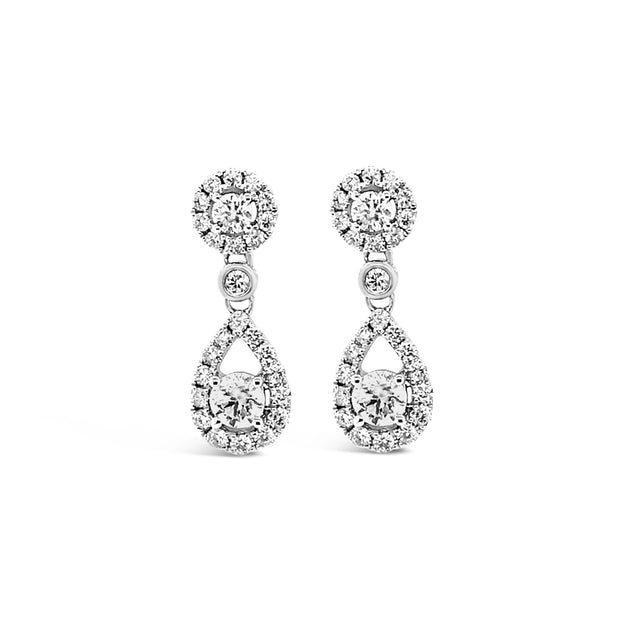 White Gold Diamond Fashion Drop Earrings