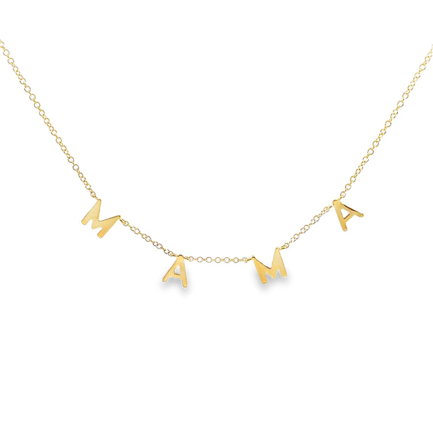 Yellow Gold "MAMA" Necklace