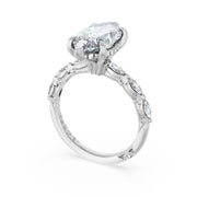 Lab Grown Marquise Cut Platinum Diamond Tacori Engagement Ring