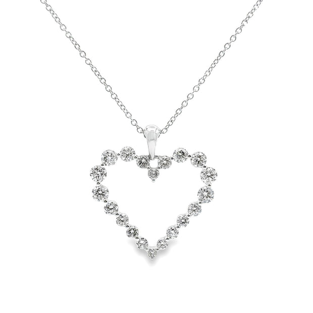 White Gold Diamond Heart Pendant