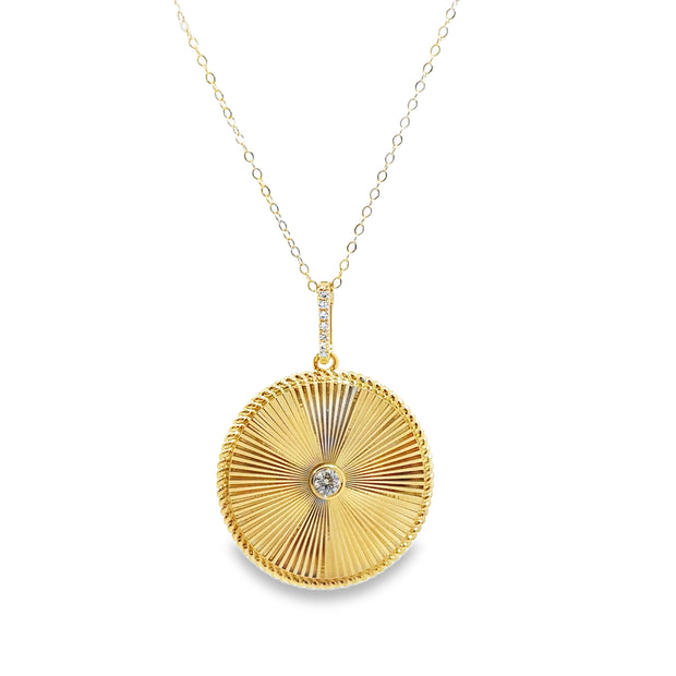 Yellow Gold Diamond Fashion Pendant