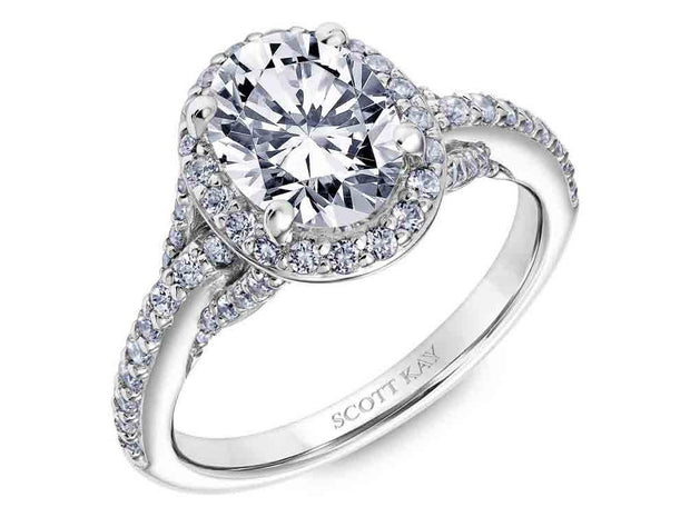 Scott Kay "Embrace" Halo Engagement Ring