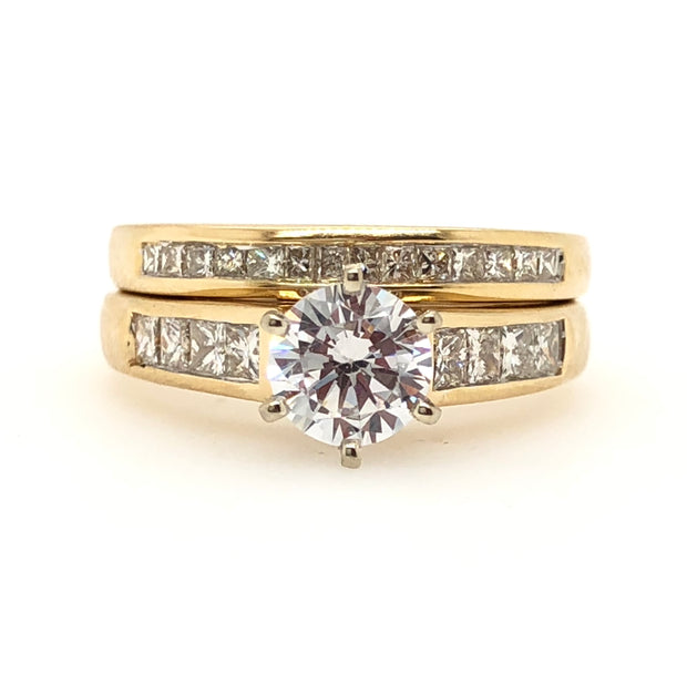 Yellow Gold Diamond Wedding Set