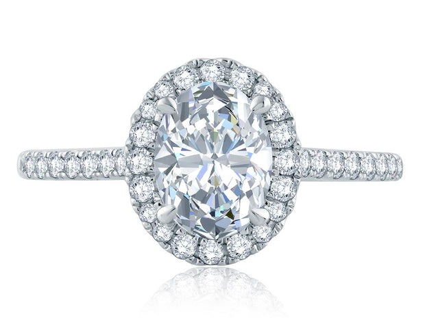 A. JAFFE Halo Engagement Ring