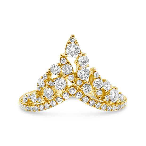 Yellow Gold Diamond Fashion RIng