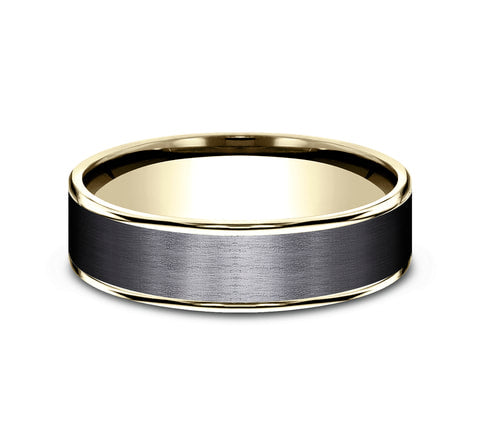 Benchmark Yellow Gold/Titanium Men's Wedding Band