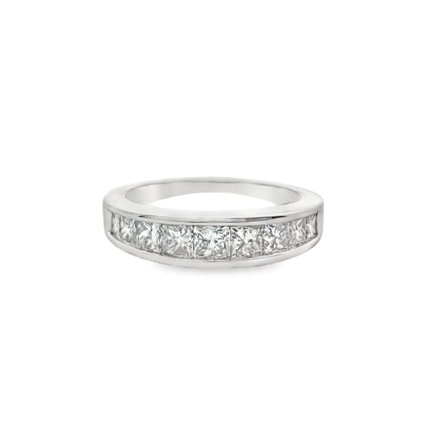 White Gold Channel Set Diamond Wedding Band