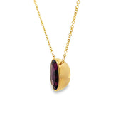 Yellow Gold Amethyst Necklace