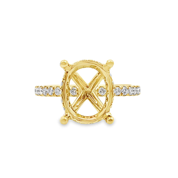 Yellow Gold Halo Engagement Ring
