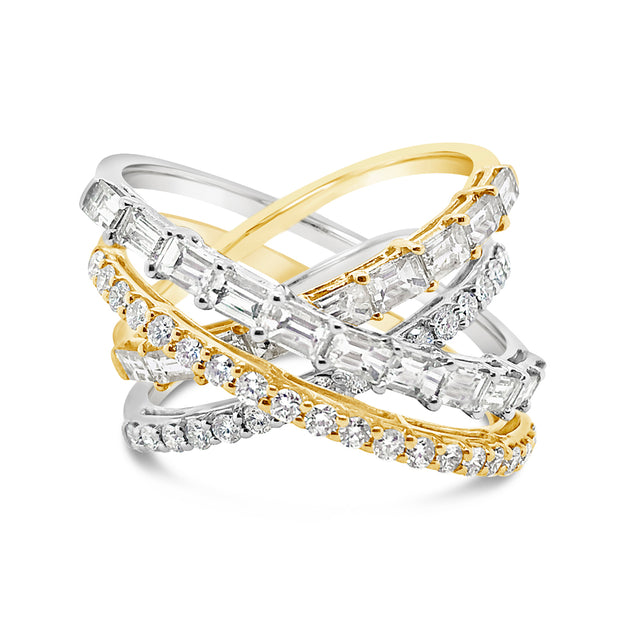 Yellow/White Gold Diamond Fashion Ring