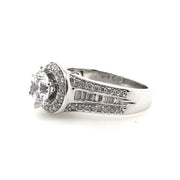 White Gold Halo Engagement Ring