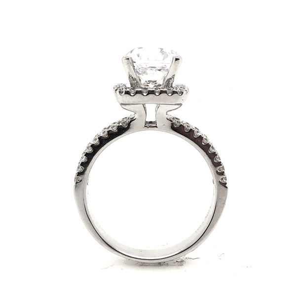 White Gold Halo Engagement Ring