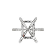 White Gold Hidden Halo Diamond Engagement Ring