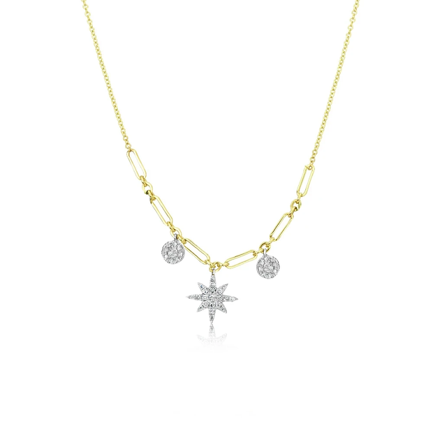 Meira T Yellow Gold Diamond Fashion Necklace