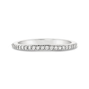 White Gold Curved Diamond Wedding Band